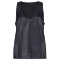 Pinko - Top in Satin di Seta Stretch - Nero - Top - Made in Italy - Luxury Exclusive Collection