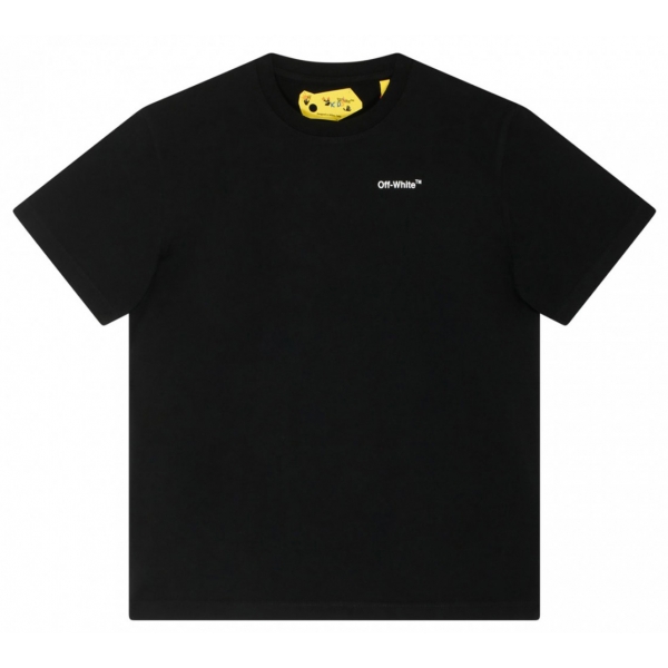 Off-White - Black Cotton Logo Print T-Shirt - Exclusive Luxury Collection