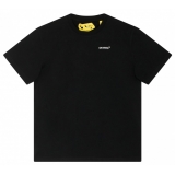 Off-White - Black Cotton Logo Print T-Shirt - Exclusive Luxury Collection