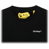 Off-White - Black Cotton Logo Print T-Shirt - Exclusive Luxury Collection