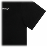 Off-White - Black Cotton Logo Print T-Shirt - Exclusive Luxury Collection