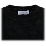 Off-White - Black and White Mohair Wool Blend Jumper - Exclusive Luxury Collection