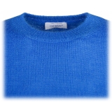 Off-White - Blue and White Mohair Wool Blend Jumper - Exclusive Luxury Collection