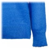 Off-White - Blue and White Mohair Wool Blend Jumper - Exclusive Luxury Collection