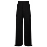 Off-White - Black Wide Leg Trousers - Exclusive Luxury Collection