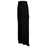 Off-White - Black Wide Leg Trousers - Exclusive Luxury Collection