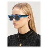 Palm Angels - Pixley Sunglasses - Crystal Blue Dark Grey - Palm Angels Eyewear