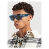 Palm Angels - Pixley Sunglasses - Crystal Blue Dark Grey - Palm Angels Eyewear