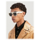 Palm Angels - Salton Sunglasses - White Dark Grey - Palm Angels Eyewear