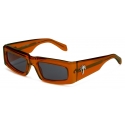 Palm Angels - Yreka Sunglasses - Orange Dark Grey - Palm Angels Eyewear