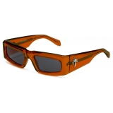 Palm Angels - Yreka Sunglasses - Orange Dark Grey - Palm Angels Eyewear