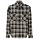 Off-White - Light Beige and Black Cotton Check Print Flannel Shirt - Exclusive Luxury Collection