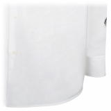 Off-White - White and Black Logo Embroidered Shirt - Exclusive Luxury Collection