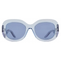 Giorgio Armani - Women’s Oval Sunglasses - Light Blue - Sunglasses - Giorgio Armani Eyewear