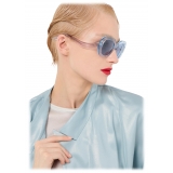 Giorgio Armani - Women’s Oval Sunglasses - Light Blue - Sunglasses - Giorgio Armani Eyewear