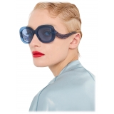 Giorgio Armani - Occhiali da Sole Donna Forma Ovale - Blu - Occhiali da Sole - Giorgio Armani Eyewear