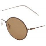 Giorgio Armani - Occhiali da Sole Unisex Forma Ovale - Oro Marrone - Occhiali da Sole - Giorgio Armani Eyewear