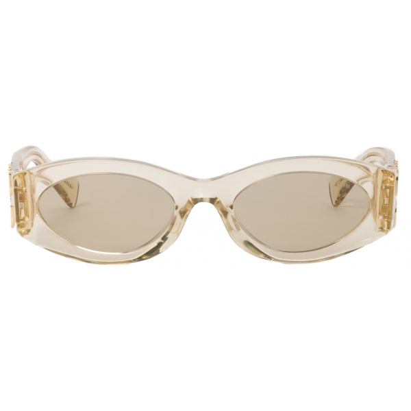 Miu Miu - Miu Miu Glimpse Sunglasses - Oval - Transparent Sand - Sunglasses - Miu Miu Eyewear