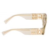 Miu Miu - Occhiali Miu Miu Glimpse - Ovale - Sabbia Trasparente - Occhiali da Sole - Miu Miu Eyewear