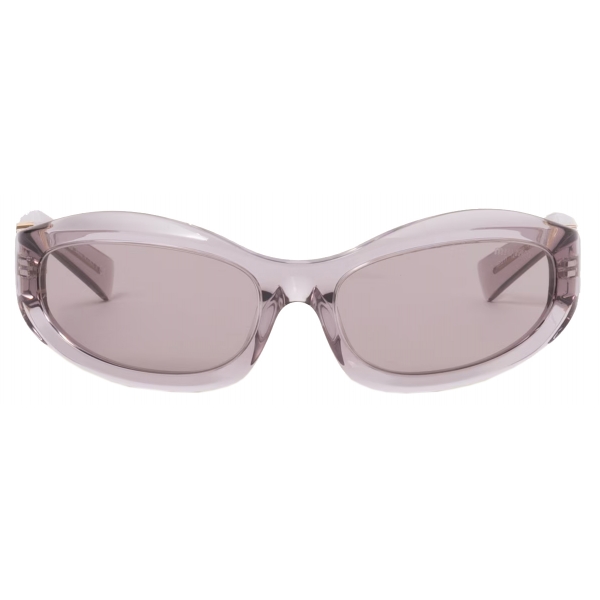 Miu Miu - Miu Miu Glimpse Sunglasses - Oval - Transparent Mauve - Sunglasses - Miu Miu Eyewear