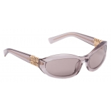 Miu Miu - Occhiali Miu Miu Glimpse - Ovale - Malva Trasparente - Occhiali da Sole - Miu Miu Eyewear