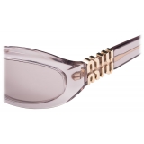 Miu Miu - Occhiali Miu Miu Glimpse - Ovale - Malva Trasparente - Occhiali da Sole - Miu Miu Eyewear