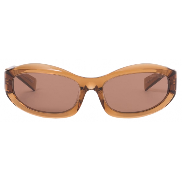 Miu Miu - Miu Miu Glimpse Sunglasses - Oval - Transparent Caramel - Sunglasses - Miu Miu Eyewear