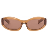 Miu Miu - Occhiali Miu Miu Glimpse - Ovale - Caramello Ttrasparente - Occhiali da Sole - Miu Miu Eyewear