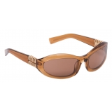 Miu Miu - Occhiali Miu Miu Glimpse - Ovale - Caramello Ttrasparente - Occhiali da Sole - Miu Miu Eyewear