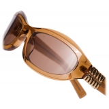 Miu Miu - Occhiali Miu Miu Glimpse - Ovale - Caramello Ttrasparente - Occhiali da Sole - Miu Miu Eyewear