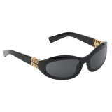 Miu Miu - Occhiali Miu Miu Glimpse - Ovale - Nero Ardesia - Occhiali da Sole - Miu Miu Eyewear