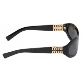 Miu Miu - Occhiali Miu Miu Glimpse - Ovale - Nero Ardesia - Occhiali da Sole - Miu Miu Eyewear