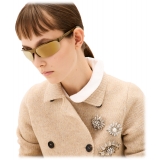 Miu Miu - Occhiali Miu Miu Runway - Maschera - Ruggine Metallizzato Marrone Oro - Occhiali da Sole - Miu Miu Eyewear