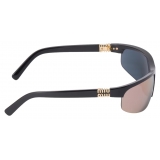 Miu Miu - Occhiali Miu Miu Runway - Maschera - Nero Malva Specchiate - Occhiali da Sole - Miu Miu Eyewear