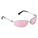 Miu Miu - Miu Miu Runway Sunglasses - Shield - Steel Gray Mirrored Begonia - Sunglasses - Miu Miu Eyewear