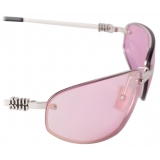 Miu Miu - Miu Miu Runway Sunglasses - Shield - Steel Gray Mirrored Begonia - Sunglasses - Miu Miu Eyewear