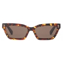 Stella McCartney - Rectangular Cat-Eye Sunglasses - Orange Havana - Sunglasses - Stella McCartney Eyewear