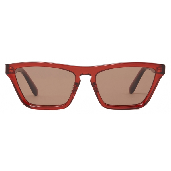 Stella McCartney - Rectangular Cat-Eye Sunglasses - Translucent Ginger Gold - Sunglasses - Stella McCartney Eyewear