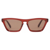 Stella McCartney - Rectangular Cat-Eye Sunglasses - Translucent Ginger Gold - Sunglasses - Stella McCartney Eyewear