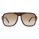 Stella McCartney - Straight-Edge Sunglasses - Glossy Tortoiseshell Gold - Sunglasses - Stella McCartney Eyewear