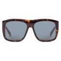 Stella McCartney - Straight-Edge Square Sunglasses - Glossy Dark Havana - Sunglasses - Stella McCartney Eyewear