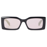 Stella McCartney - Logo-Engraved Rectangular Sunglasses - Black - Sunglasses - Stella McCartney Eyewear