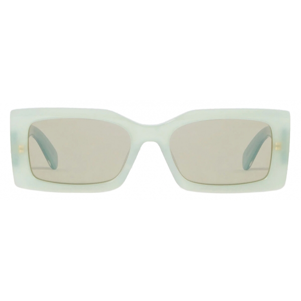 Stella McCartney - Logo-Engraved Rectangular Sunglasses - Opaline Mint - Sunglasses - Stella McCartney Eyewear