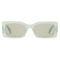 Stella McCartney - Logo-Engraved Rectangular Sunglasses - Opaline Mint - Sunglasses - Stella McCartney Eyewear