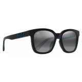 Maui Jim - Honua Asian Fit - Nero Opaco con Effetto Sfumato Grigio Neutro - Occhiali da Sole