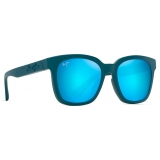 Maui Jim - Honua Asian Fit - Blu Petrolio Opaco Blue Hawaii - Occhiali da Sole Polarizzati