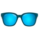 Maui Jim - Honua Asian Fit - Matte Petrol Blue Blue Hawaii - Polarized Classic Sunglasses