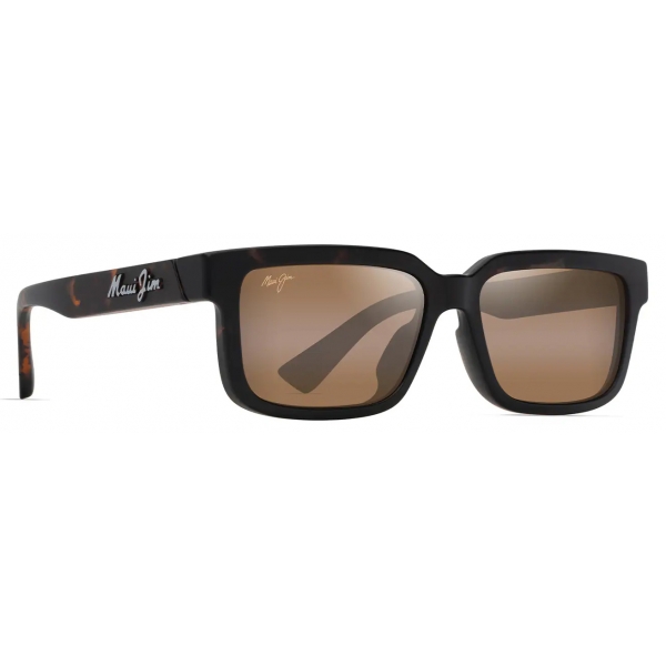 Maui Jim - Hiapo Asian Fit - Matte Dark Havana HCL® Bronze - Polarized Rectangular Sunglasses