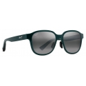 Maui Jim - Noa Asian Fit - Verde Scuro Lucido Grigio Neutro - Occhiali da Sole Polarizzati Moda