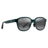 Maui Jim - Noa Asian Fit - Verde Scuro Lucido Grigio Neutro - Occhiali da Sole Polarizzati Moda